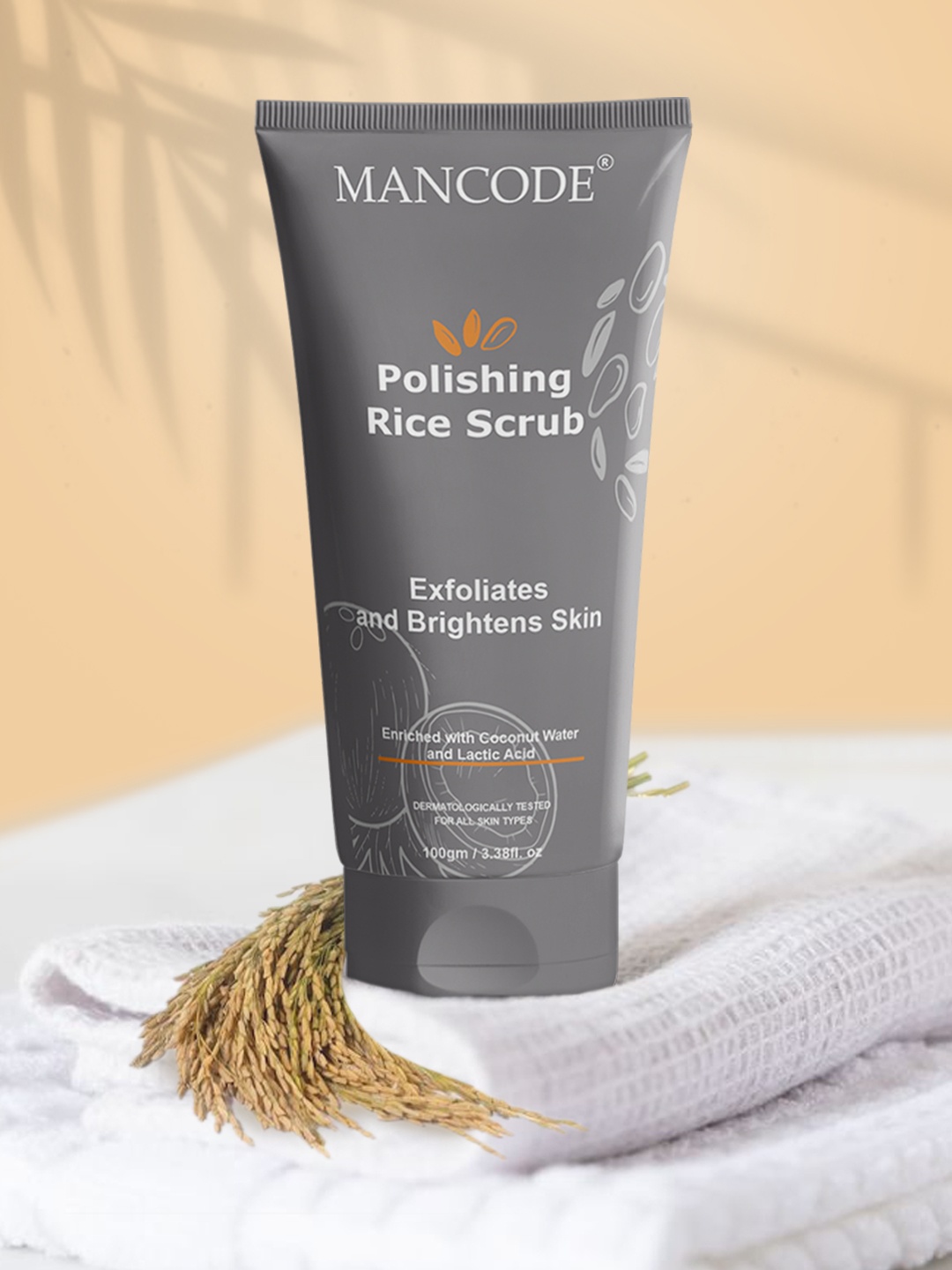 

MANCODE Polishing Rice Scrub For Oil Control - 100gm, Black