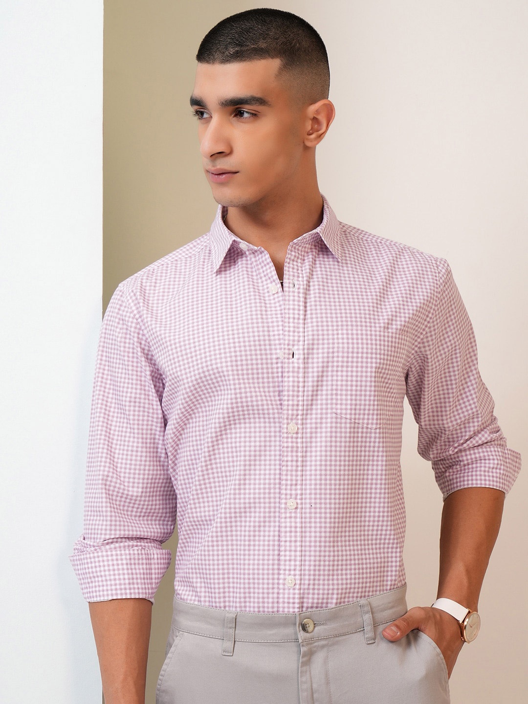 

HIGHLANDER Regular Fit Shirt, White
