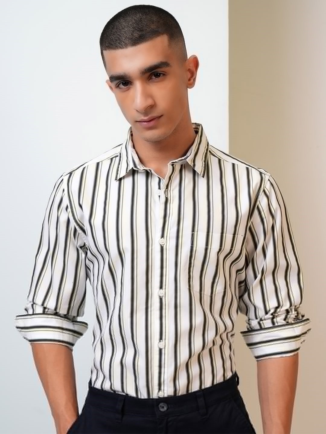 

HIGHLANDER Men Regular Fit Shirt, White