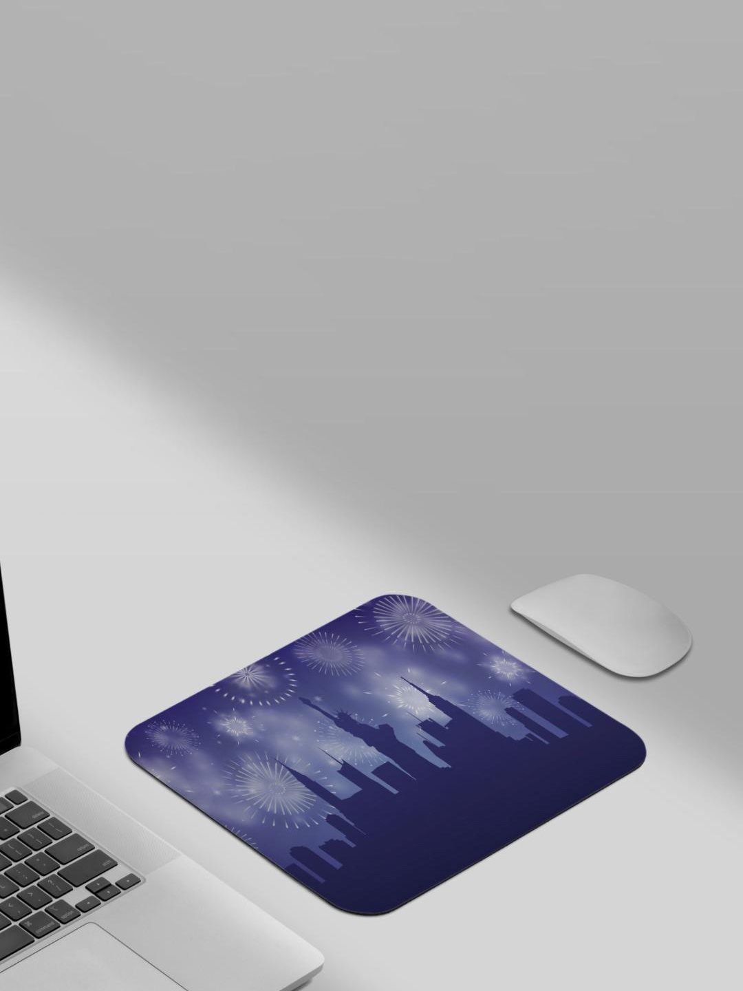 

RISH Blue & Black Printed Non-Slip-Resistant Rubber Mouse Pad