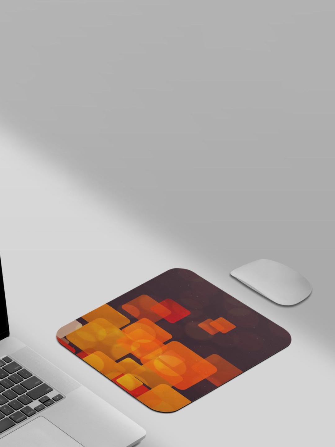

Rish Brown & Orange Printed Non-Slip-Resistant Rubber Base Mouse Pad