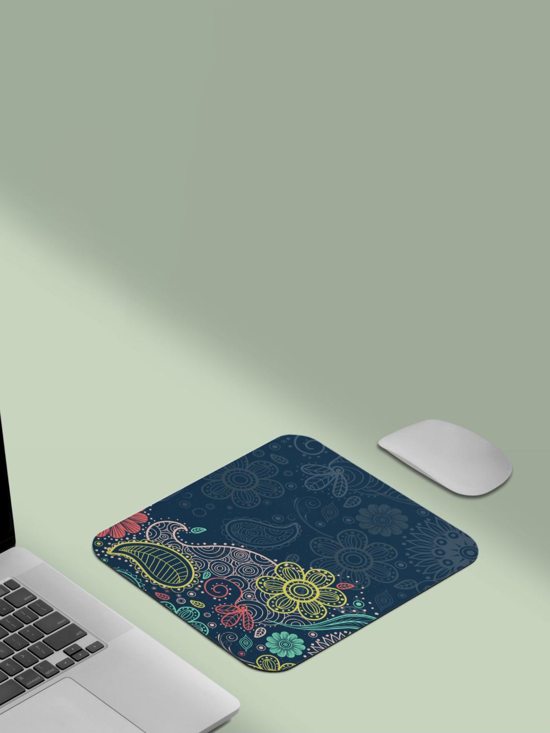 

RISH Blue Printed Non-Slip-Resistant Rubber Base Mouse Pad