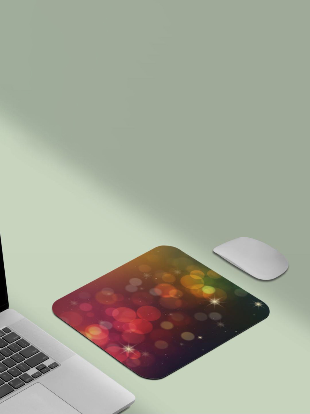 

RISH Maroon Printed Non-Slip-Resistant Rubber Base Mouse Pad