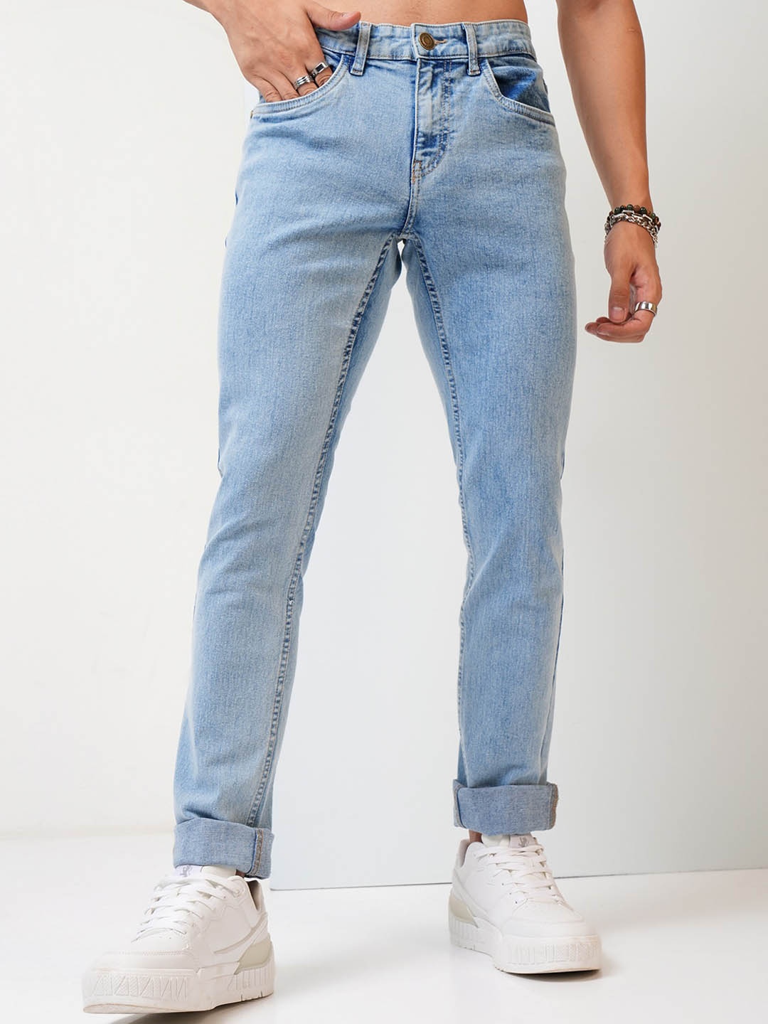 

HIGHLANDER Men Blue Slim Fit Light Fade Stretchable Jeans
