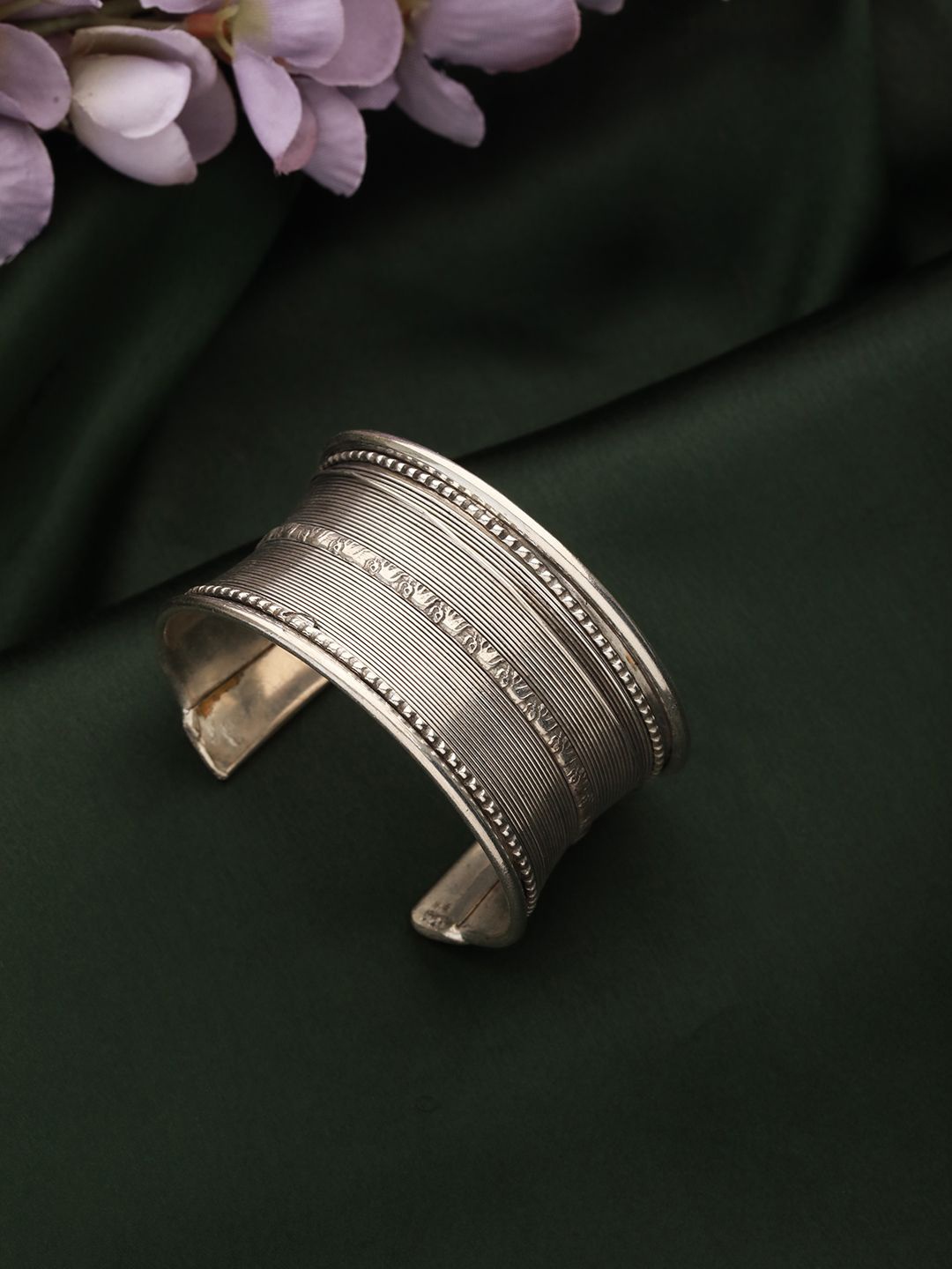 

Jazz and Sizzle Silver Plated Cuff Bracelet