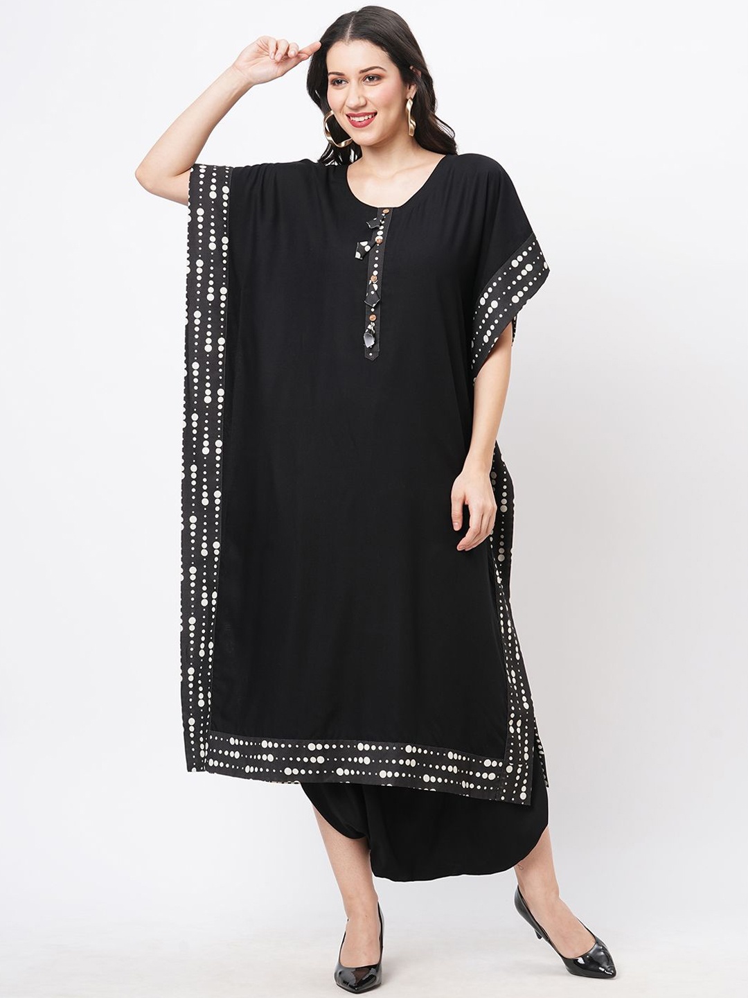 

Hashtag Be Women Mid-Rise Dhoti Pants, Black