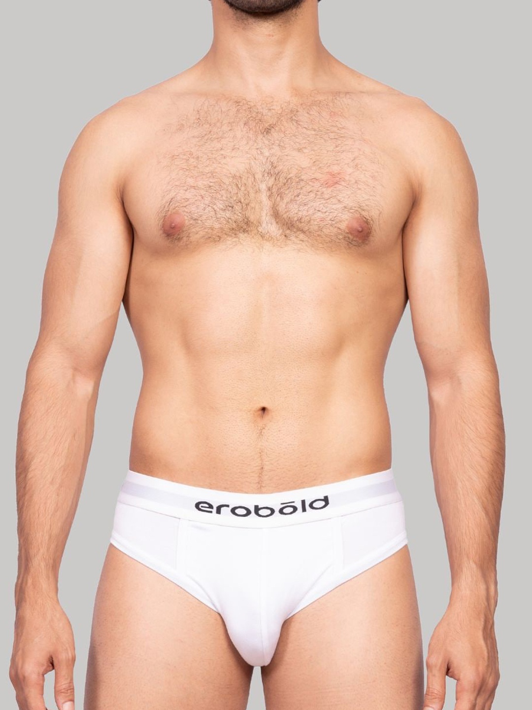 

EROBOLD Men Seamless Basic Briefs MBR-BR17WH1MM01, White