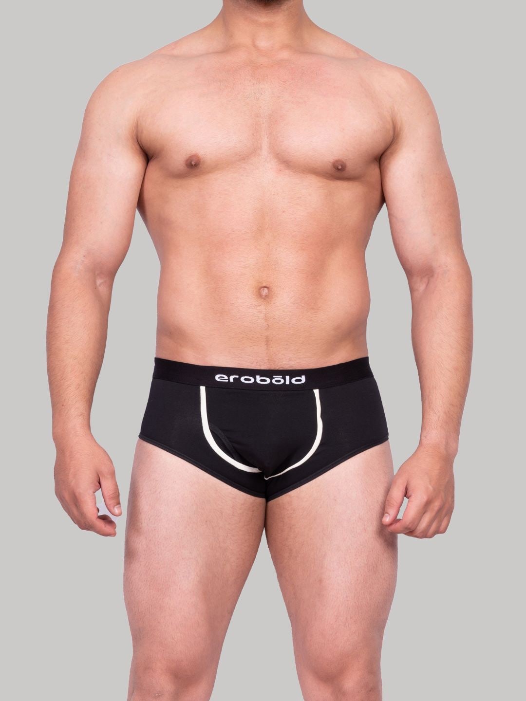 

EROBOLD Seamless Basic Briefs MBR-BR13BK1CS01, Black