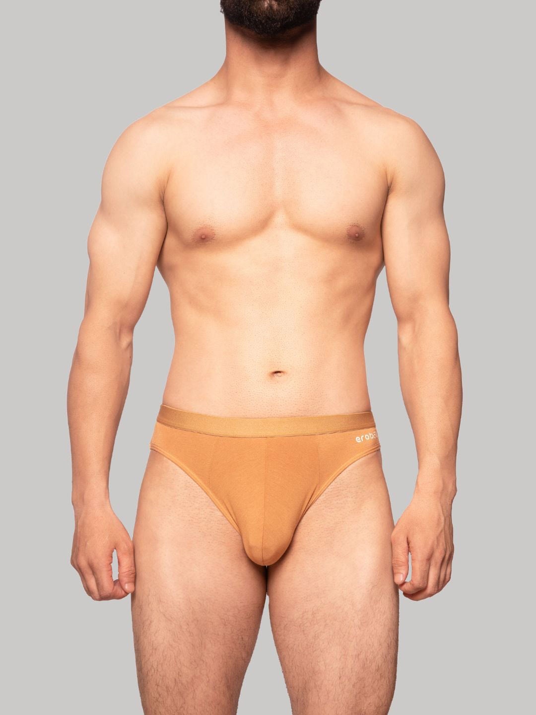 

EROBOLD Mid-Rise Seamless Basic Brief MBR-CB1TN1MM01, Tan