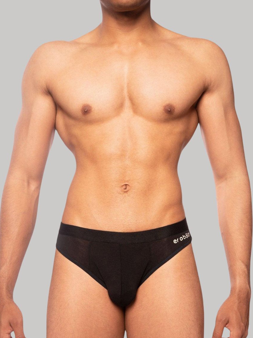 

EROBOLD Mid-Rise Cotton Basic Brief- MBR-CB1BK1MM01, Black