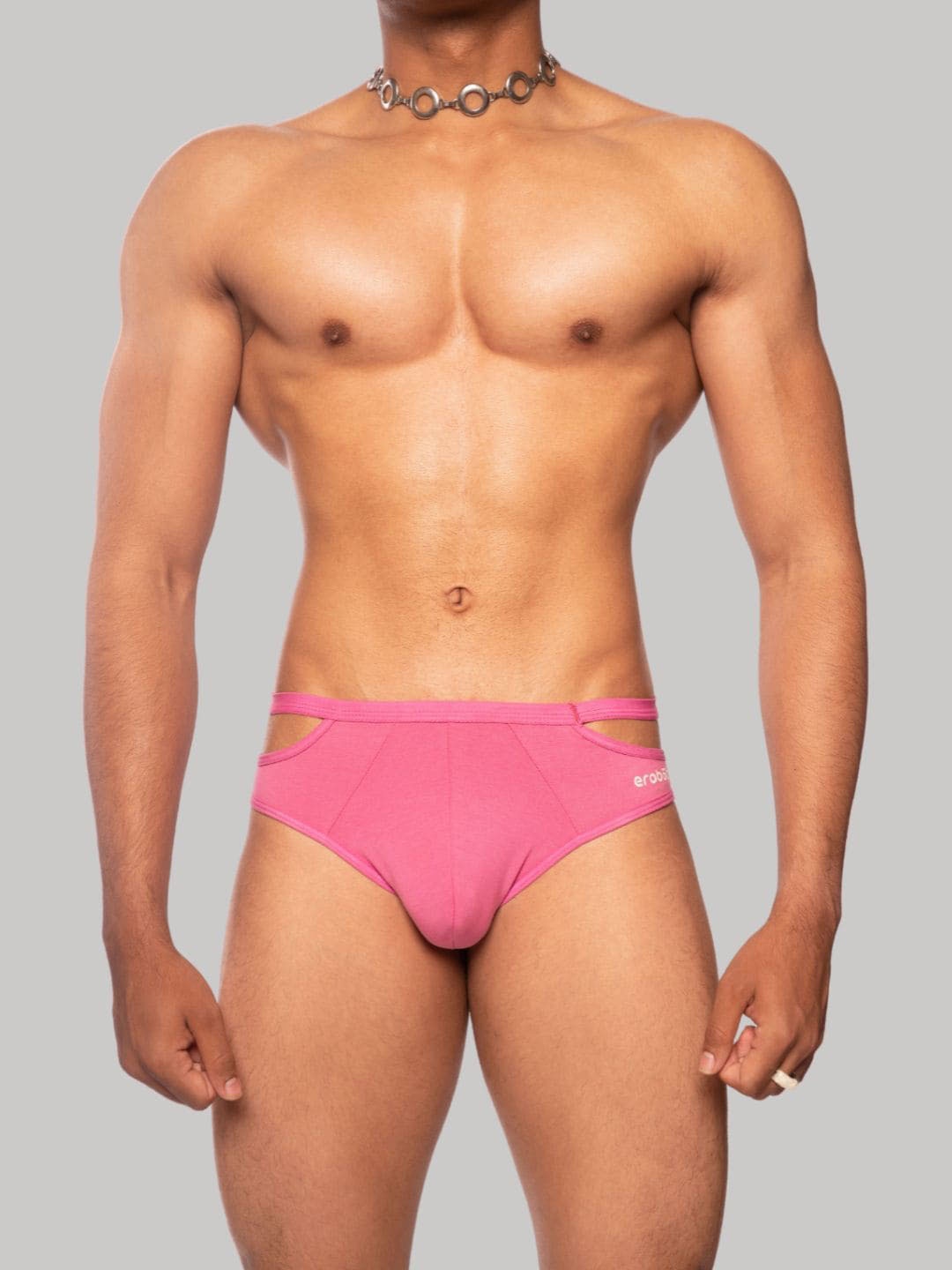 

EROBOLD Mid-Rise Cotton Slits On Sides Brief - MBR-SS1IR1CS01, Rose