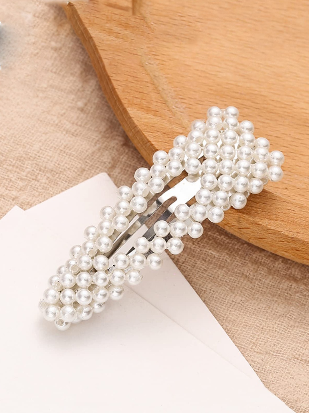 

Xivir Women Set of 2 Tic Tac Hair Clip, White