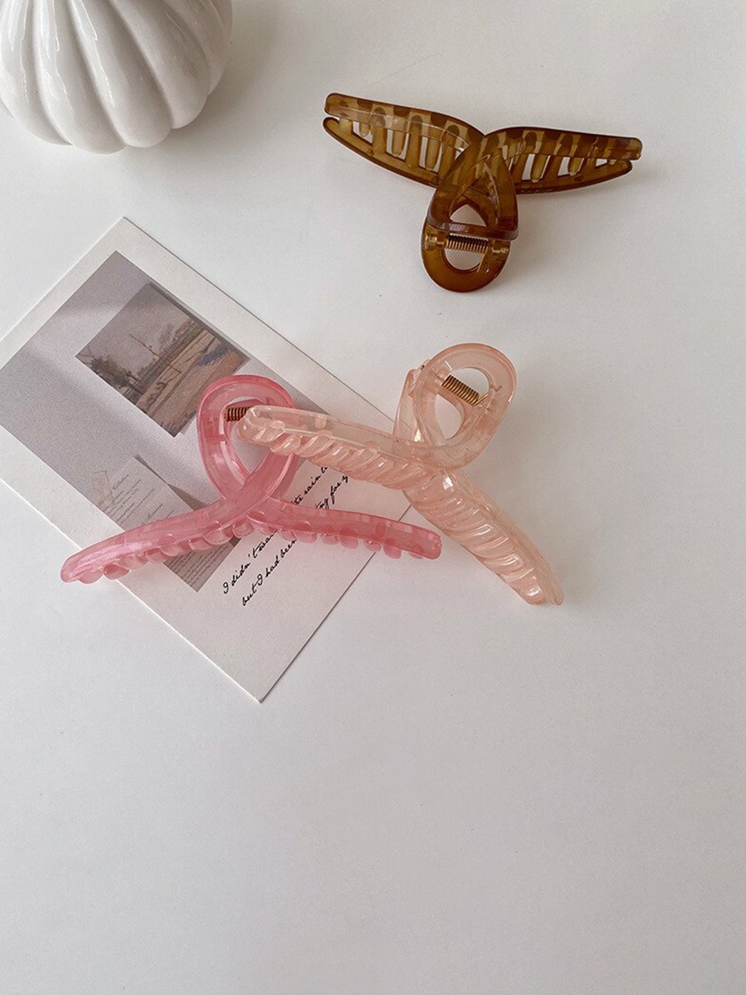 

Xivir Set of 3 Spiral Claw Clip, Brown