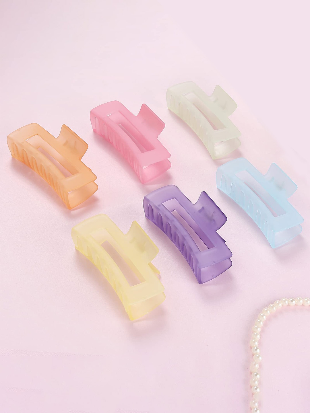 

Xivir Women Set of 6 Claw Clip, Pink