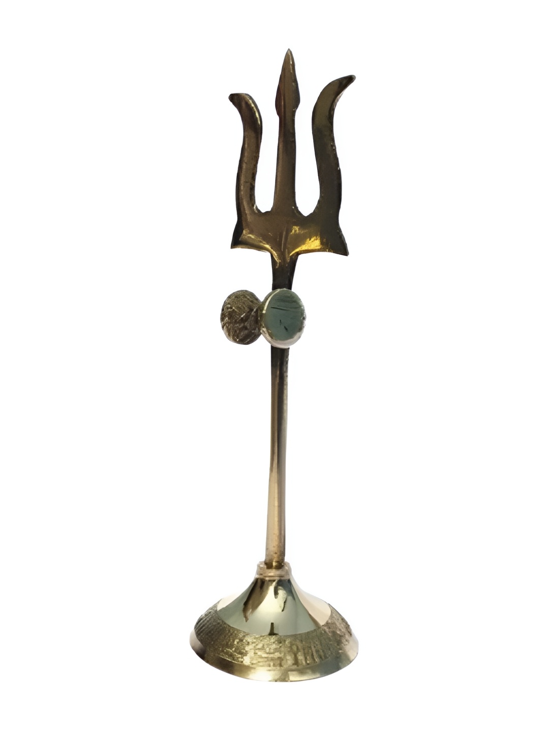 

Das traders Yellow Brass Lord Shiva Trishul With Damru