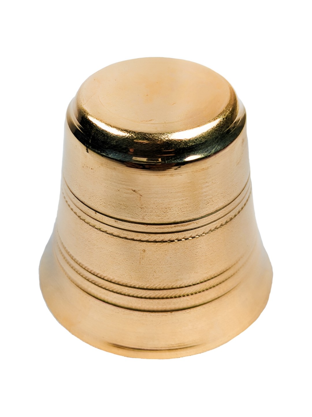 

Das traders Gold-Toned & Brown Brass Pooja Mini Pital Glass