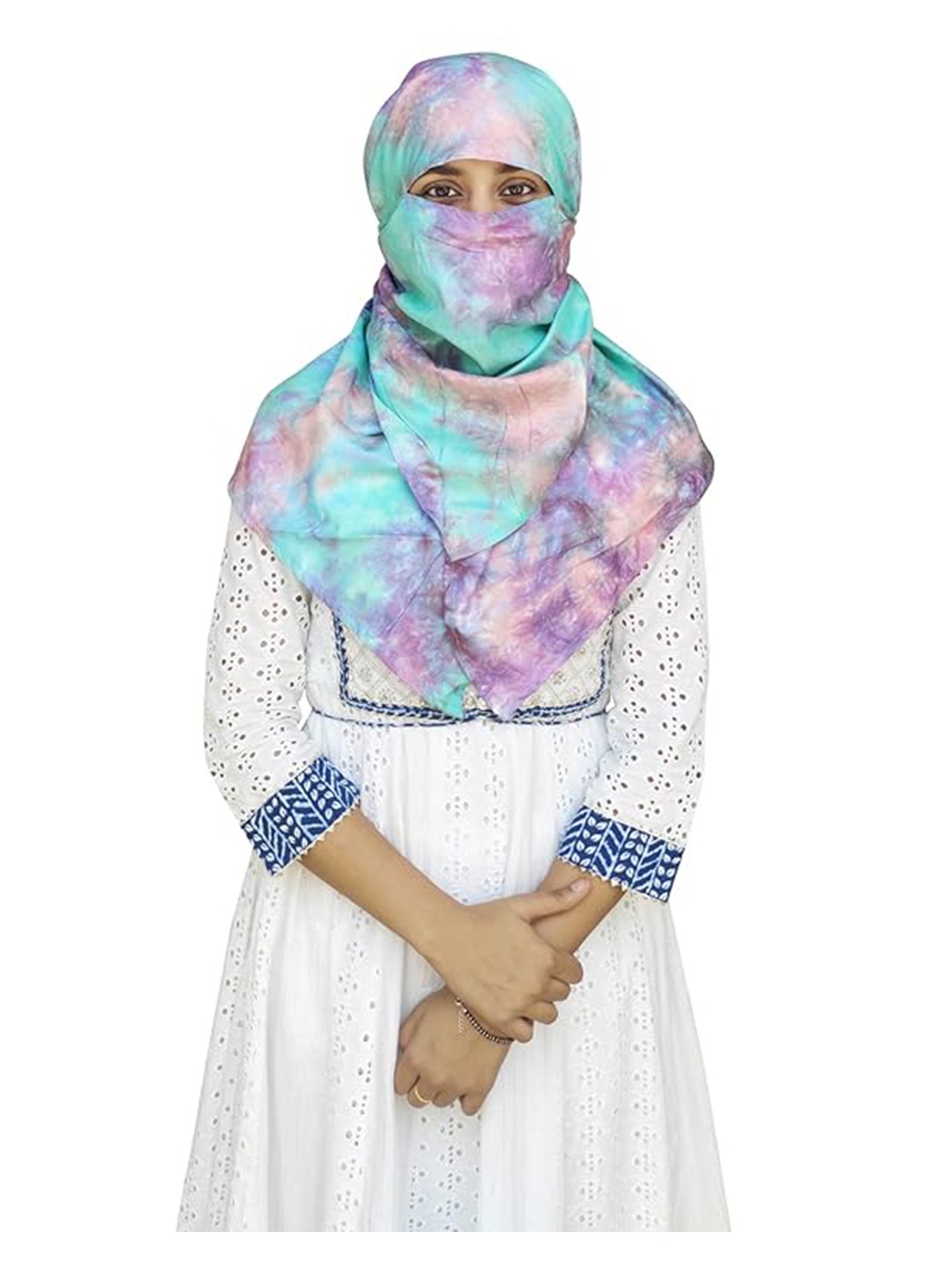 

SWITCHON Abstract Printed Scarf, Blue