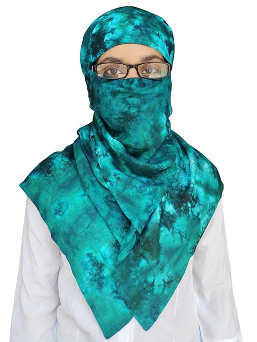 

SWITCHON Women Tie & Dye Scarf, Green