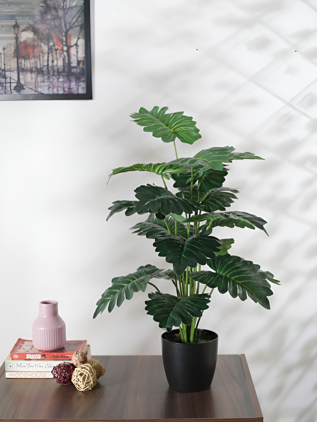

Home Bloom Green Palm Artificial Plant With Pot