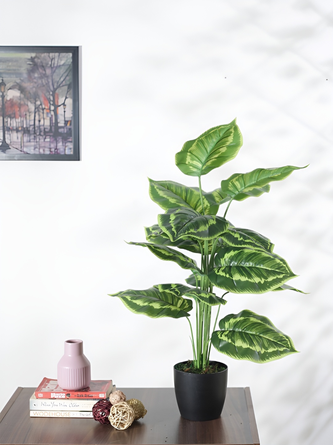 

Home Bloom Green & Black Palm Artificial Plant With Pot