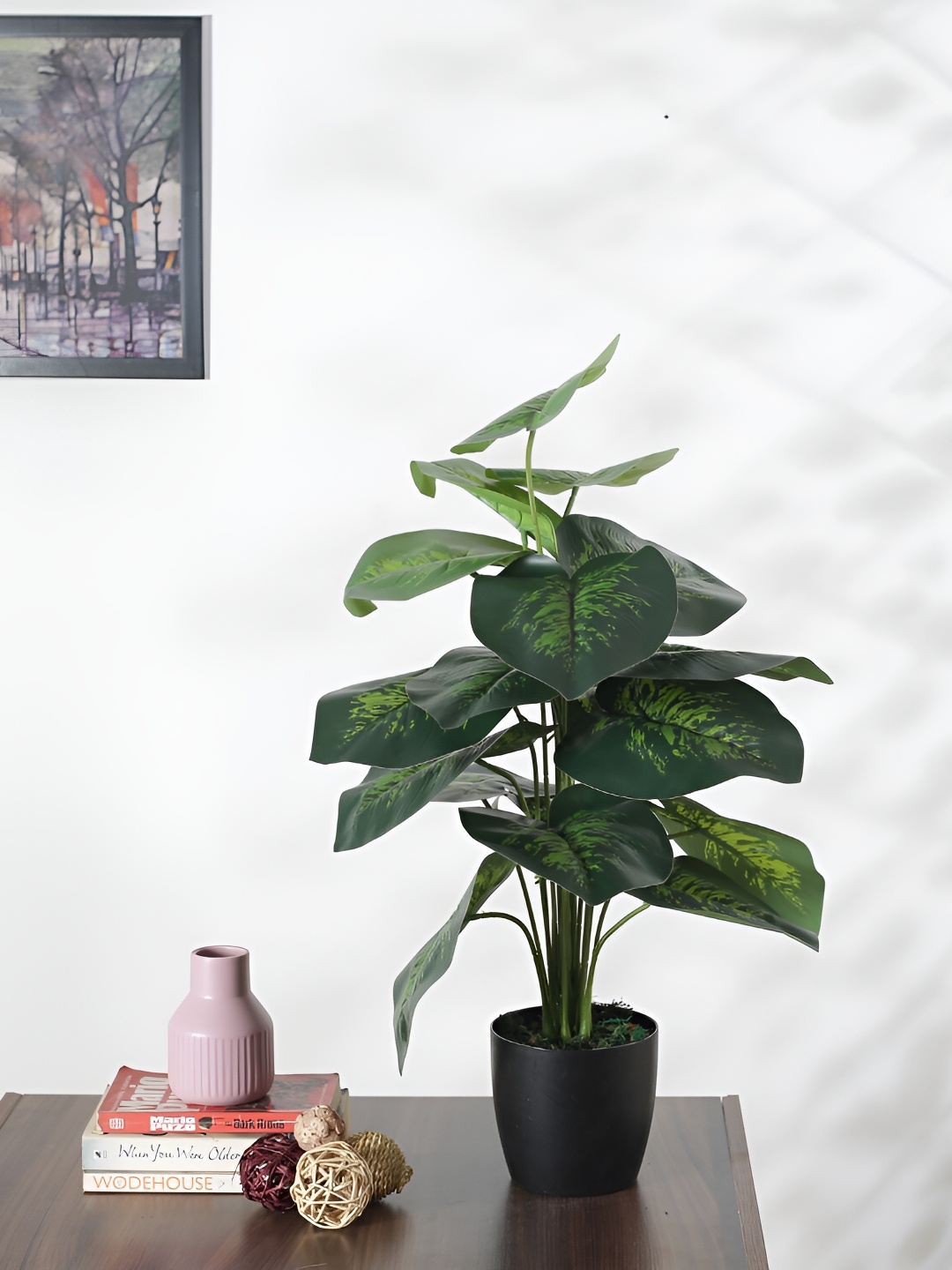 

Home Bloom Green & Black Palm Artificial Plant With Pot