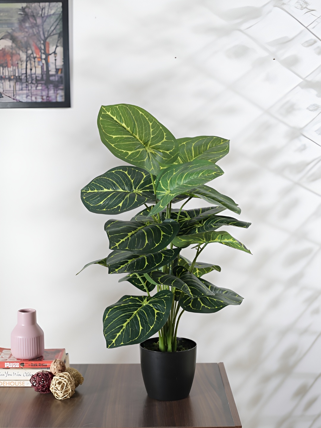 

Home Bloom Green Palm Artificial Plant With Pot