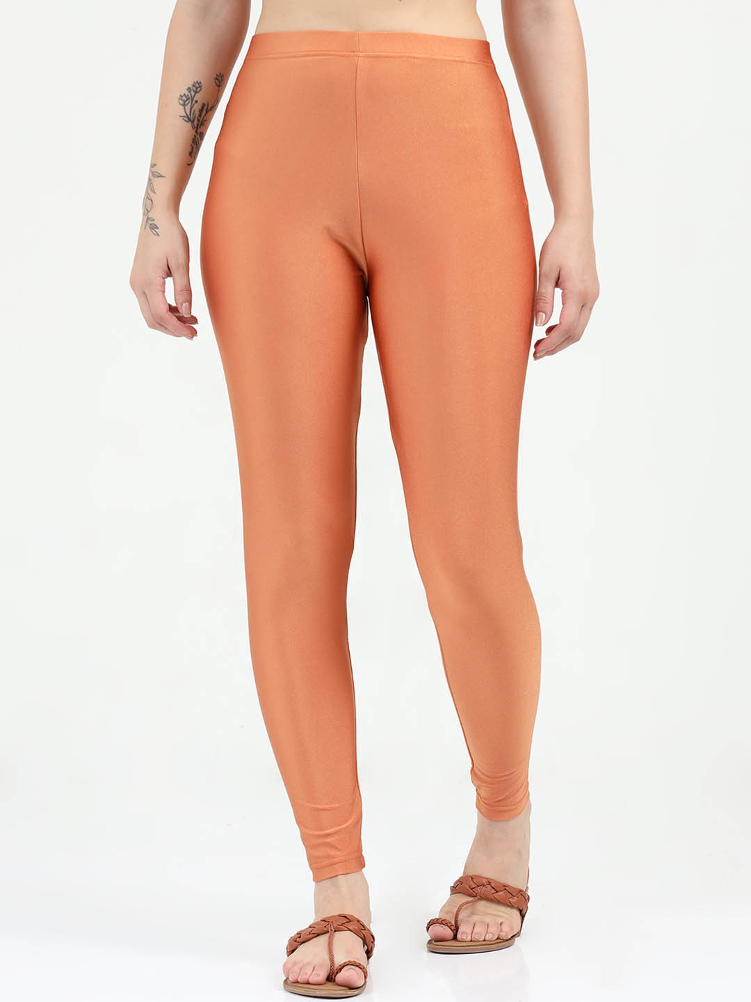 

Bottums Slim-Fit Ankle-Length Leggings, Rust