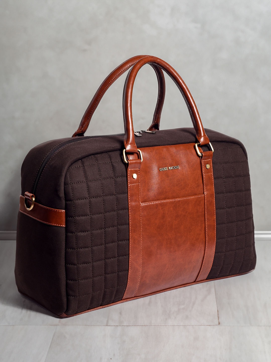 

Gauge Machine Brown Haversack Duffle Bag