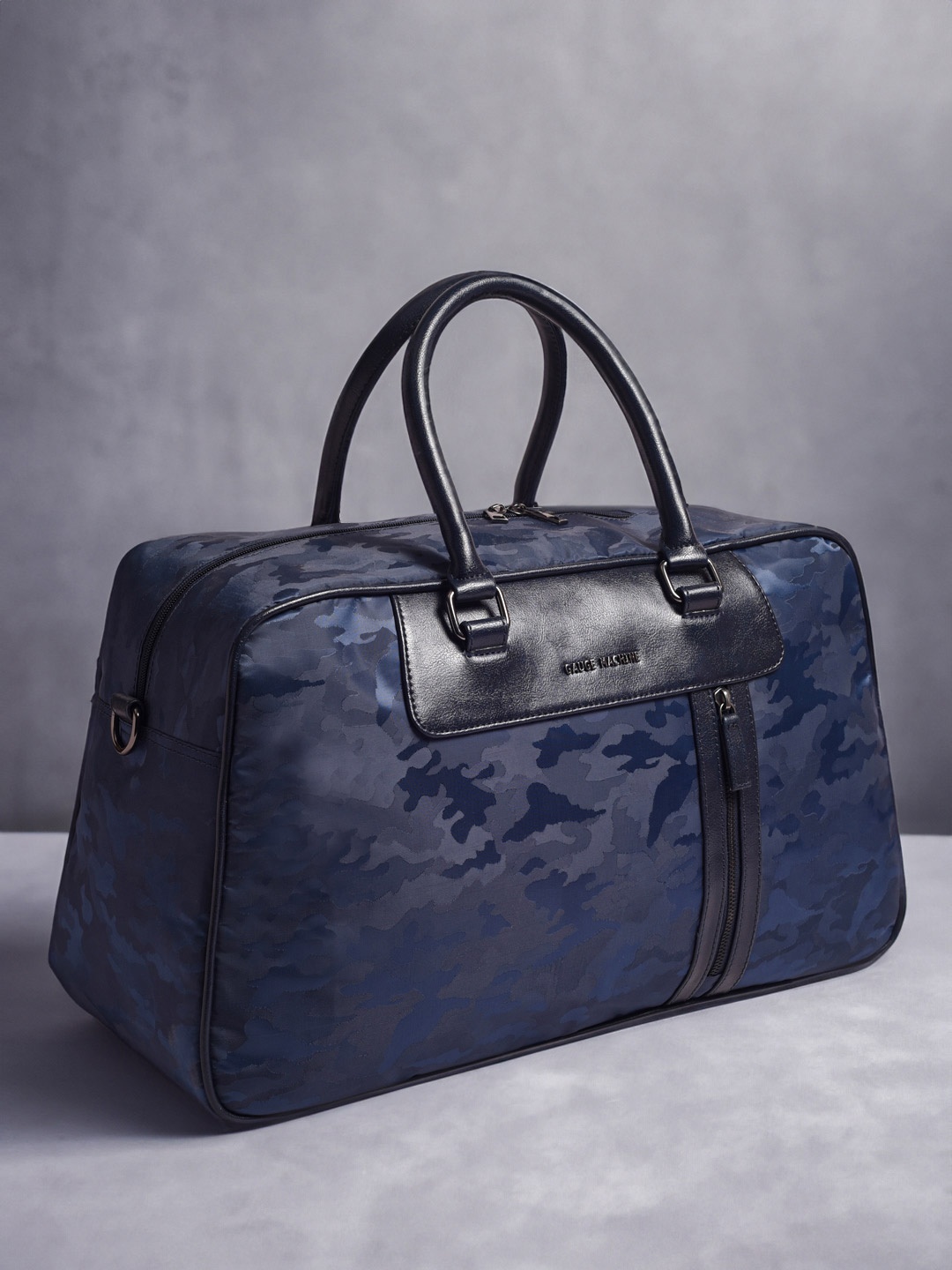 

Gauge Machine Printed Medium Casual Duffel Bag, Navy blue