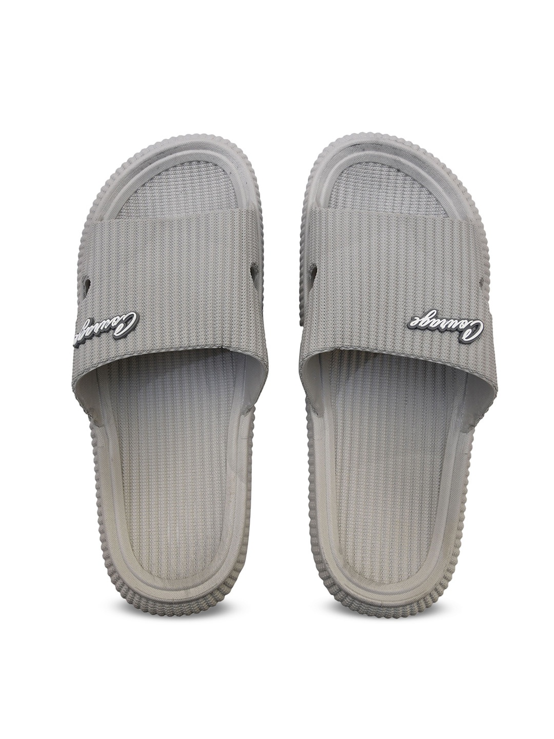 

CASSIEY Men Striped Sliders, Cream