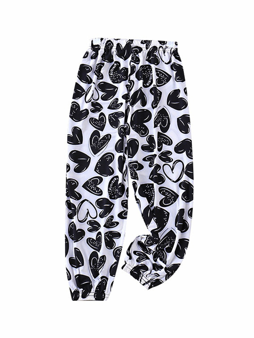 

StyleCast x Revolte Kids Black & White Mid-Rise Printed Easy Wash Joggers Trousers