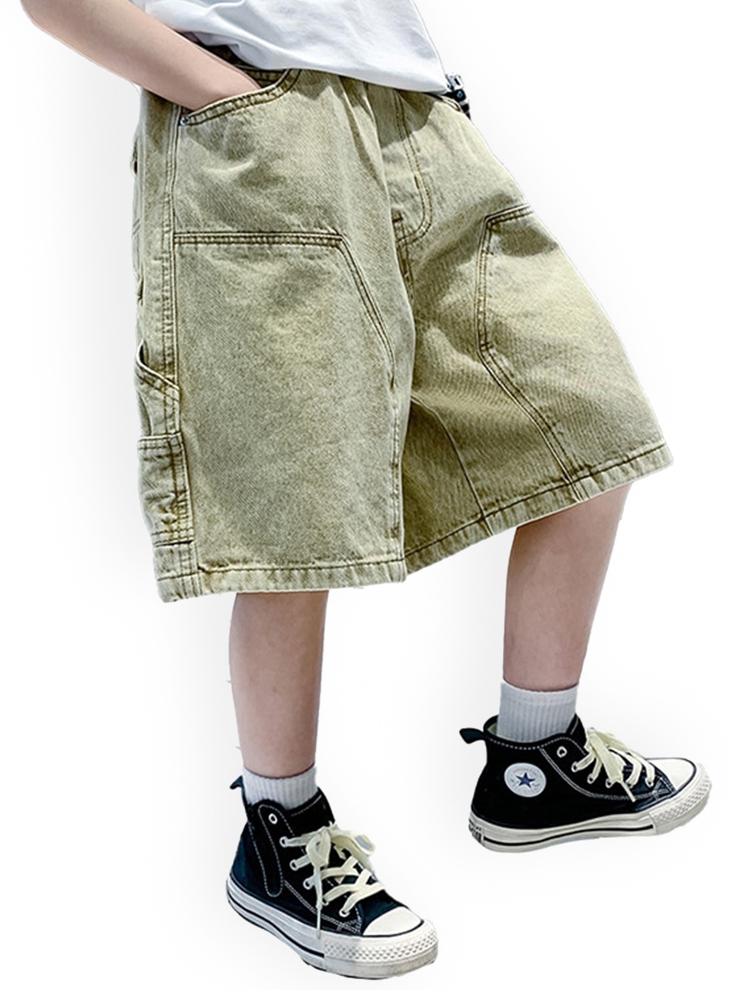 

StyleCast x Revolte Boys Loose Fit High-Rise Shorts, Yellow