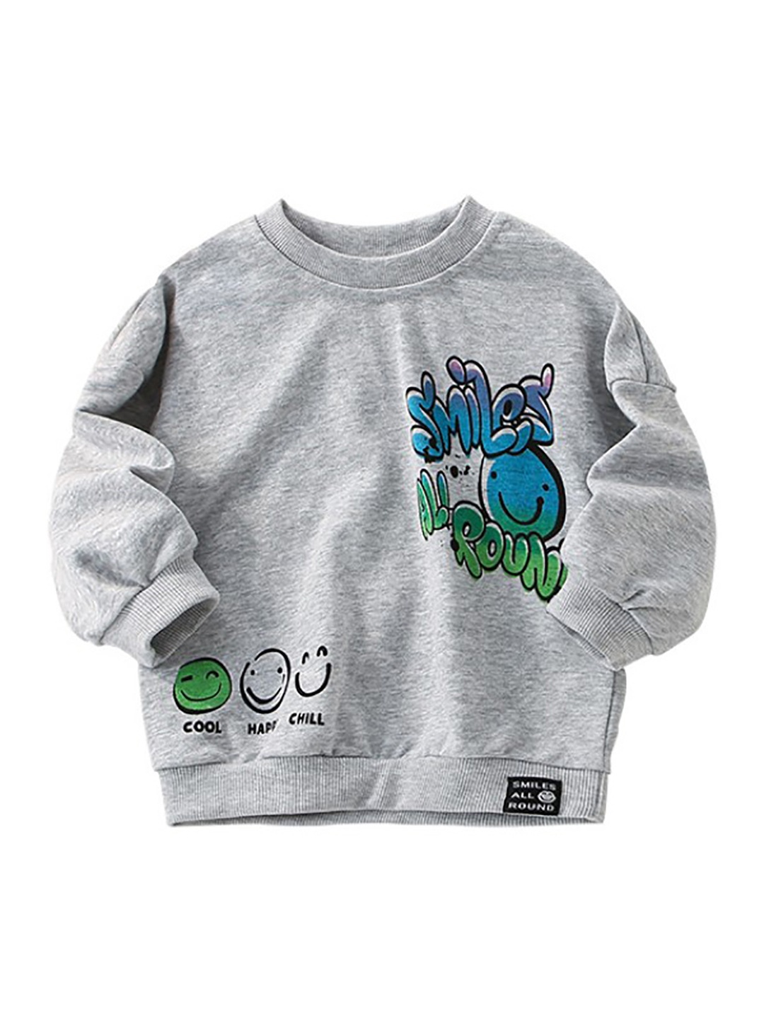 

StyleCast x Revolte Boys Graphic Printed Cotton Pullover Sweatshirt, Grey