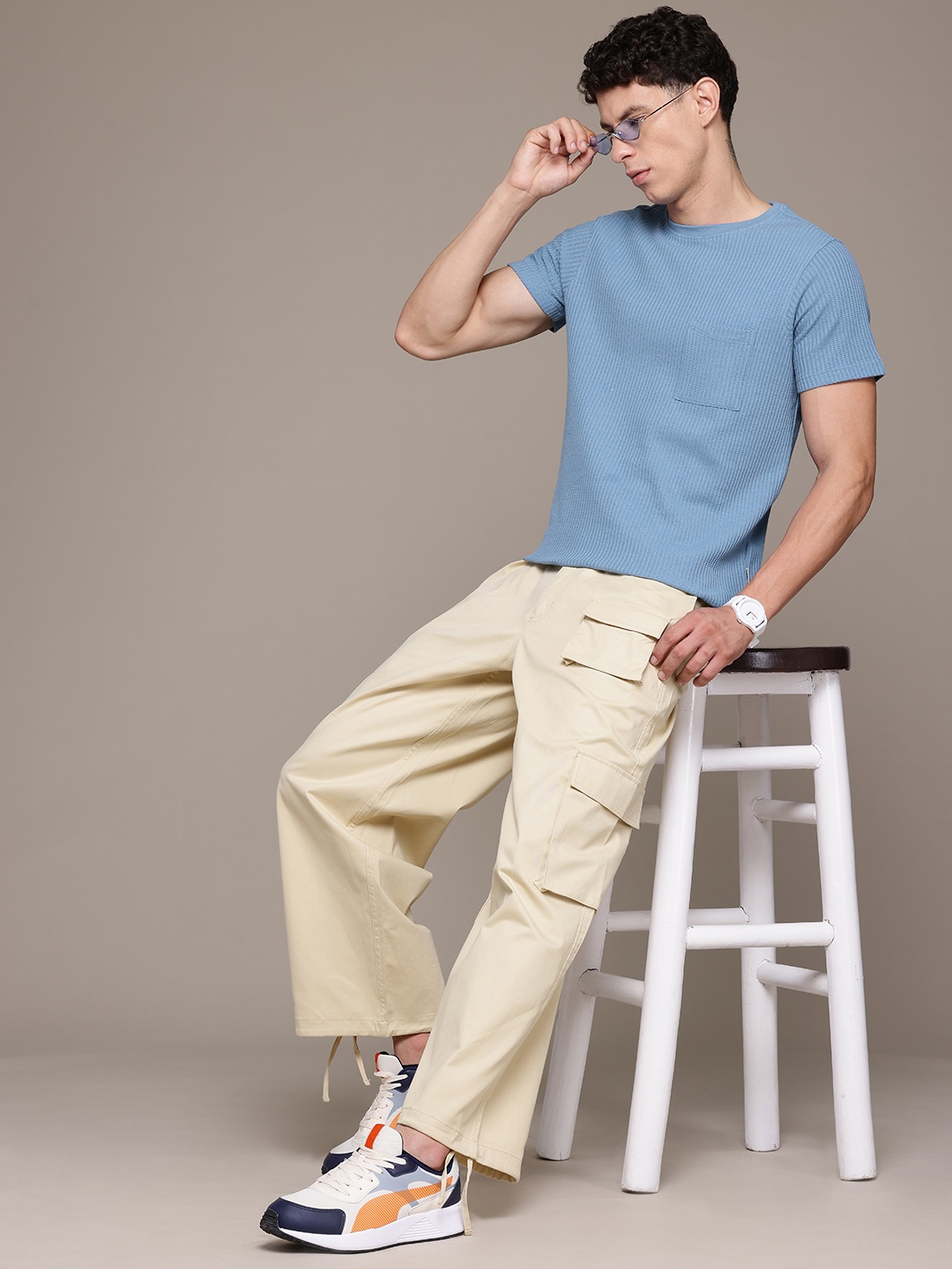 

The Roadster Lifestyle Co. Ribbed Pocket T-shirt, Blue