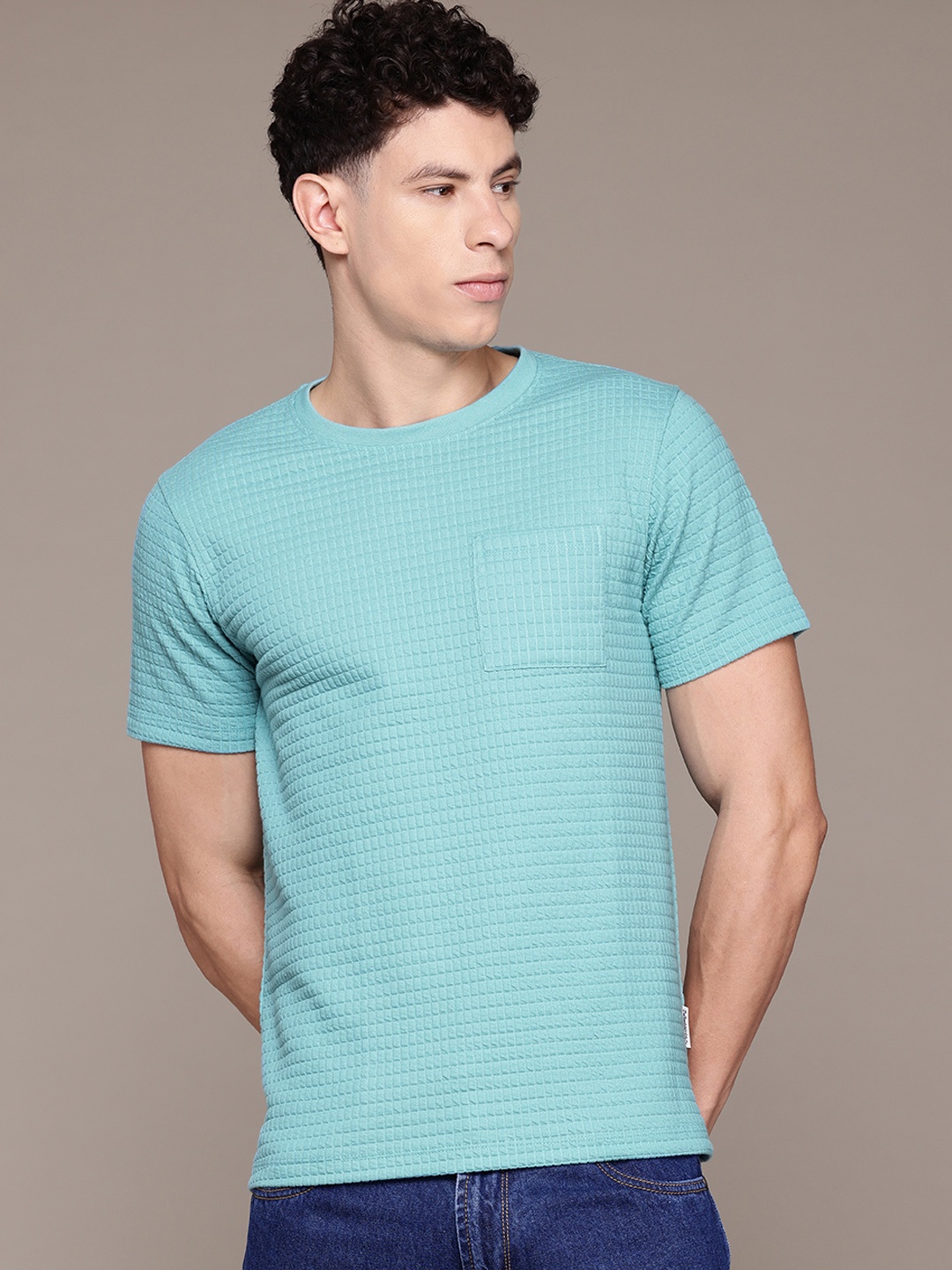 

The Roadster Lifestyle Co. Textured Pocket T-shirt, Sea green