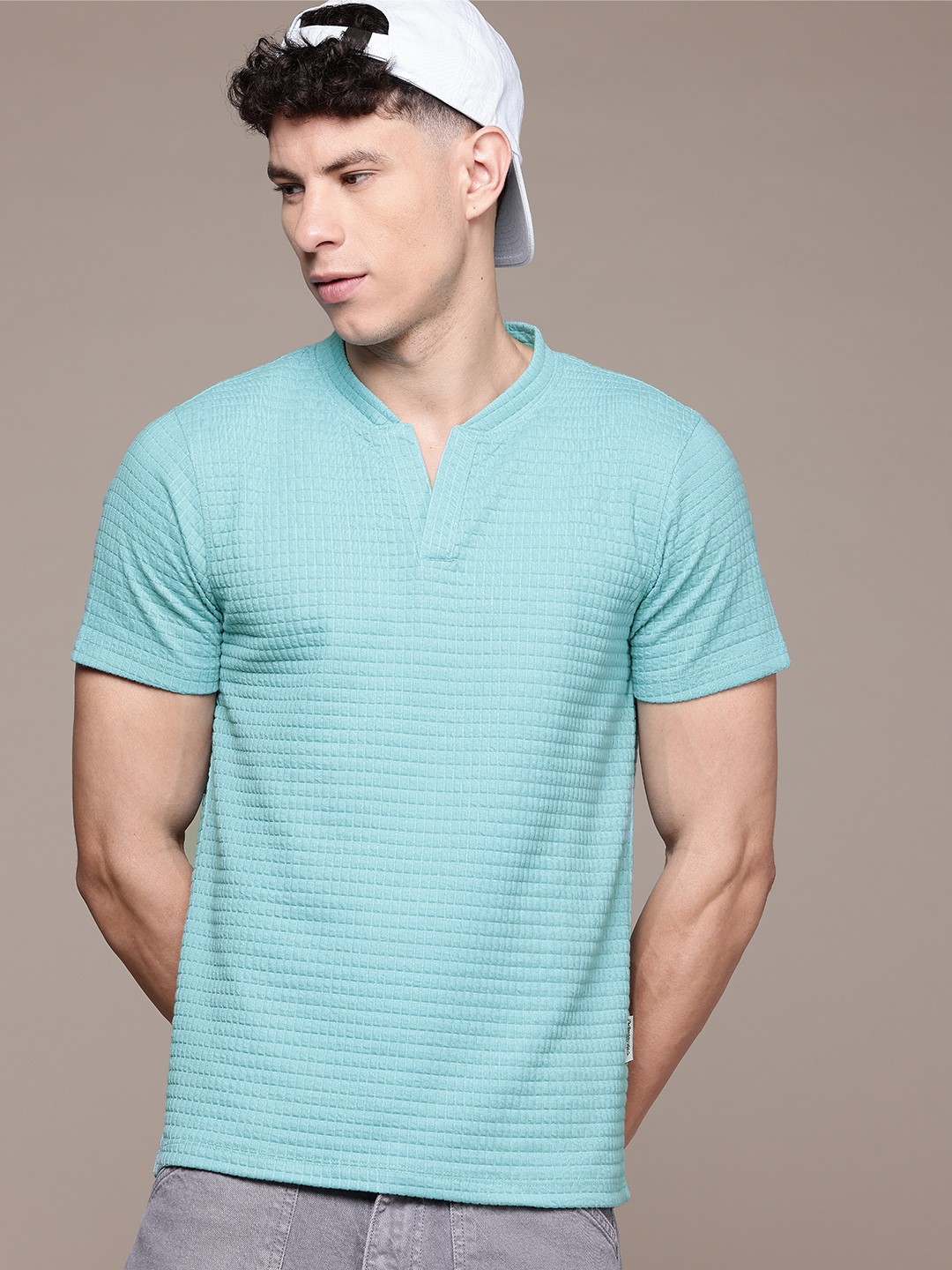 

The Roadster Lifestyle Co. Textured T-shirt, Blue