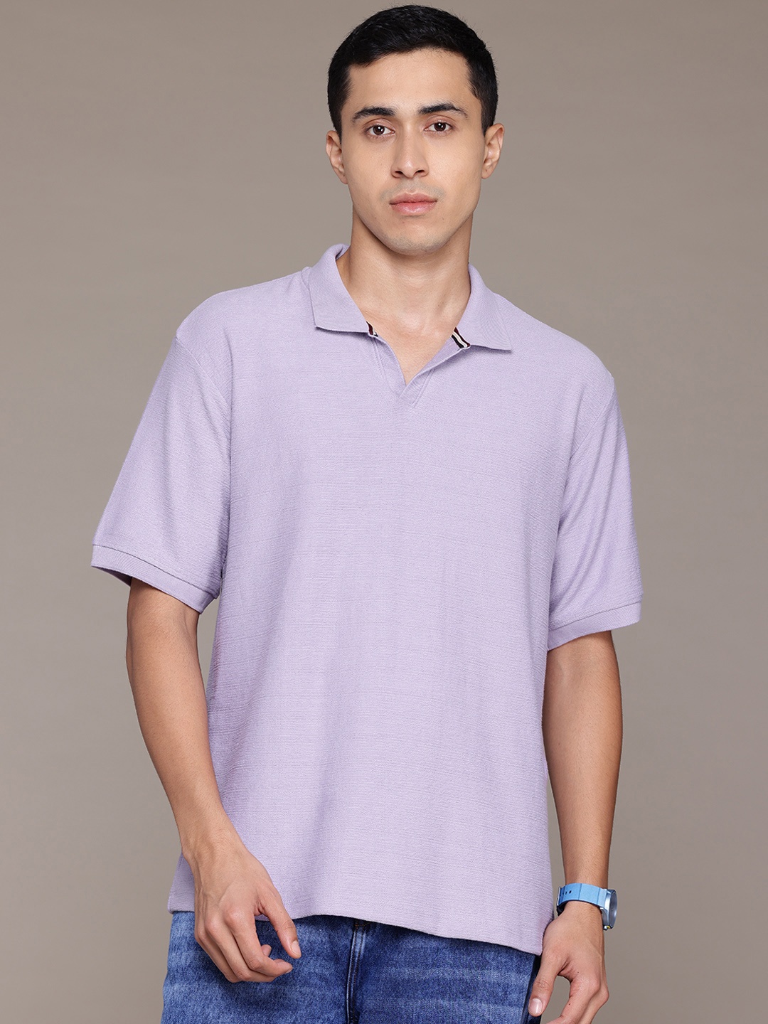 

The Roadster Lifestyle Co. Polo Collar T-shirt, Lavender