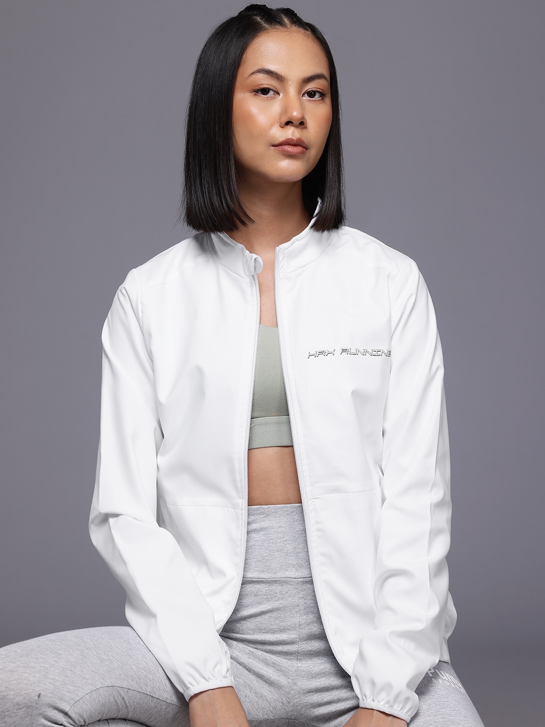 

HRX by Hrithik Roshan Rapid-Dry Running Jacket, White
