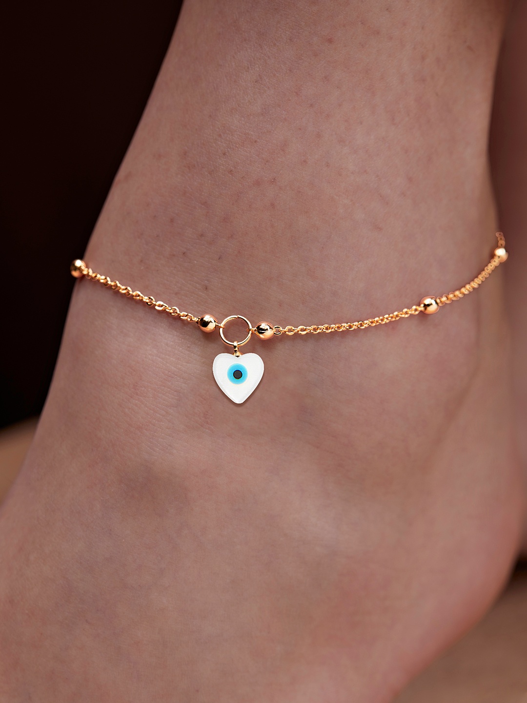 

MINUTIAE Gold-Plated Stone Studded Anklet