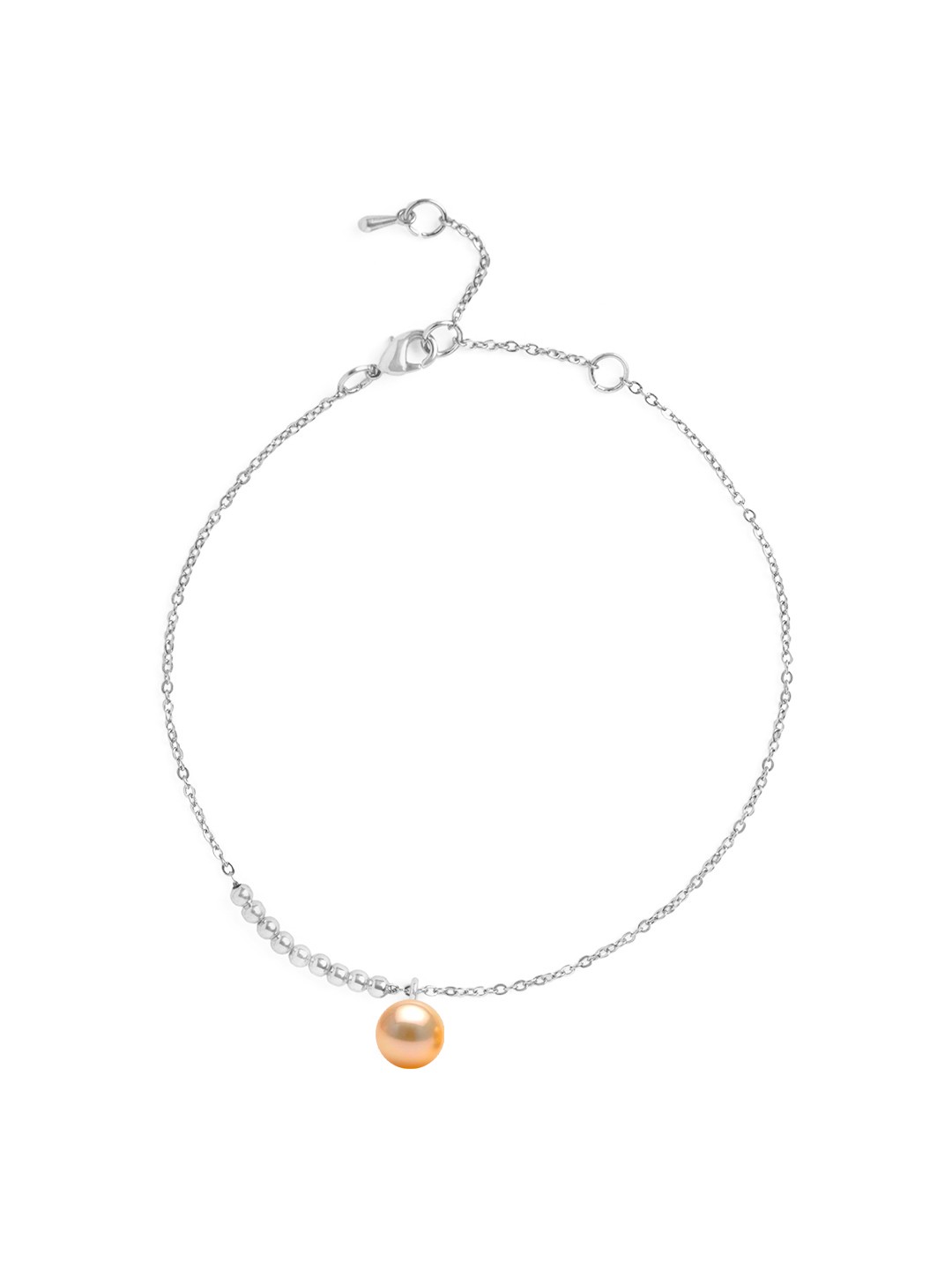 

MINUTIAE Silver-Plated Stone Studded Chain Anklet
