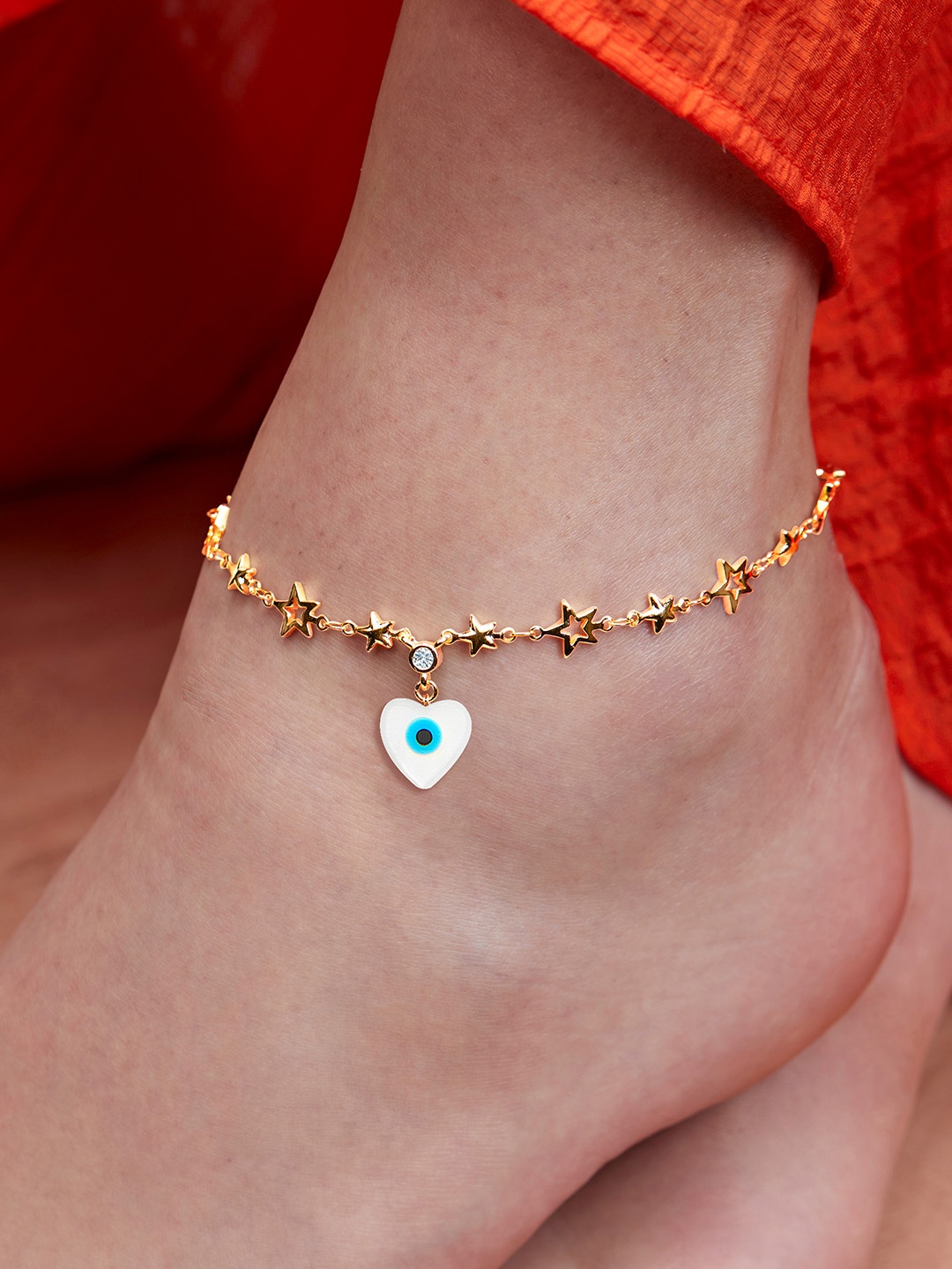 

MINUTIAE Gold Plated Crystals Anklet