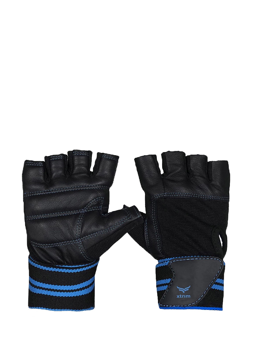 

Xtrim Unisex Leather Sport Gloves, Blue