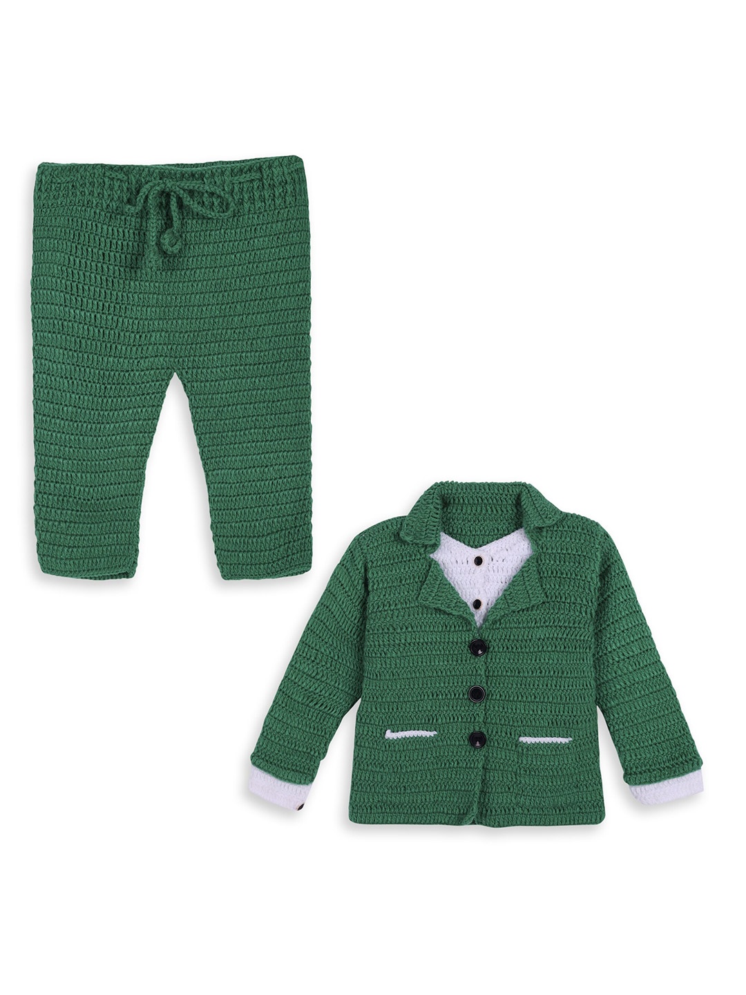 

WINDROP SOLUTIONS Kids Woollen Coat with Trouser, Green