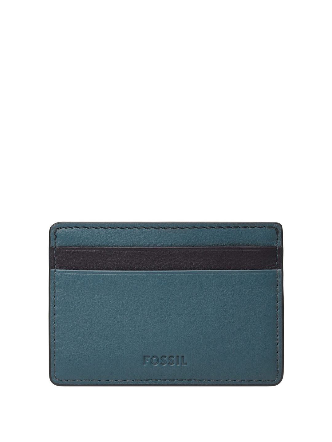 

Fossil Men Leather Short Card Holder, Blue