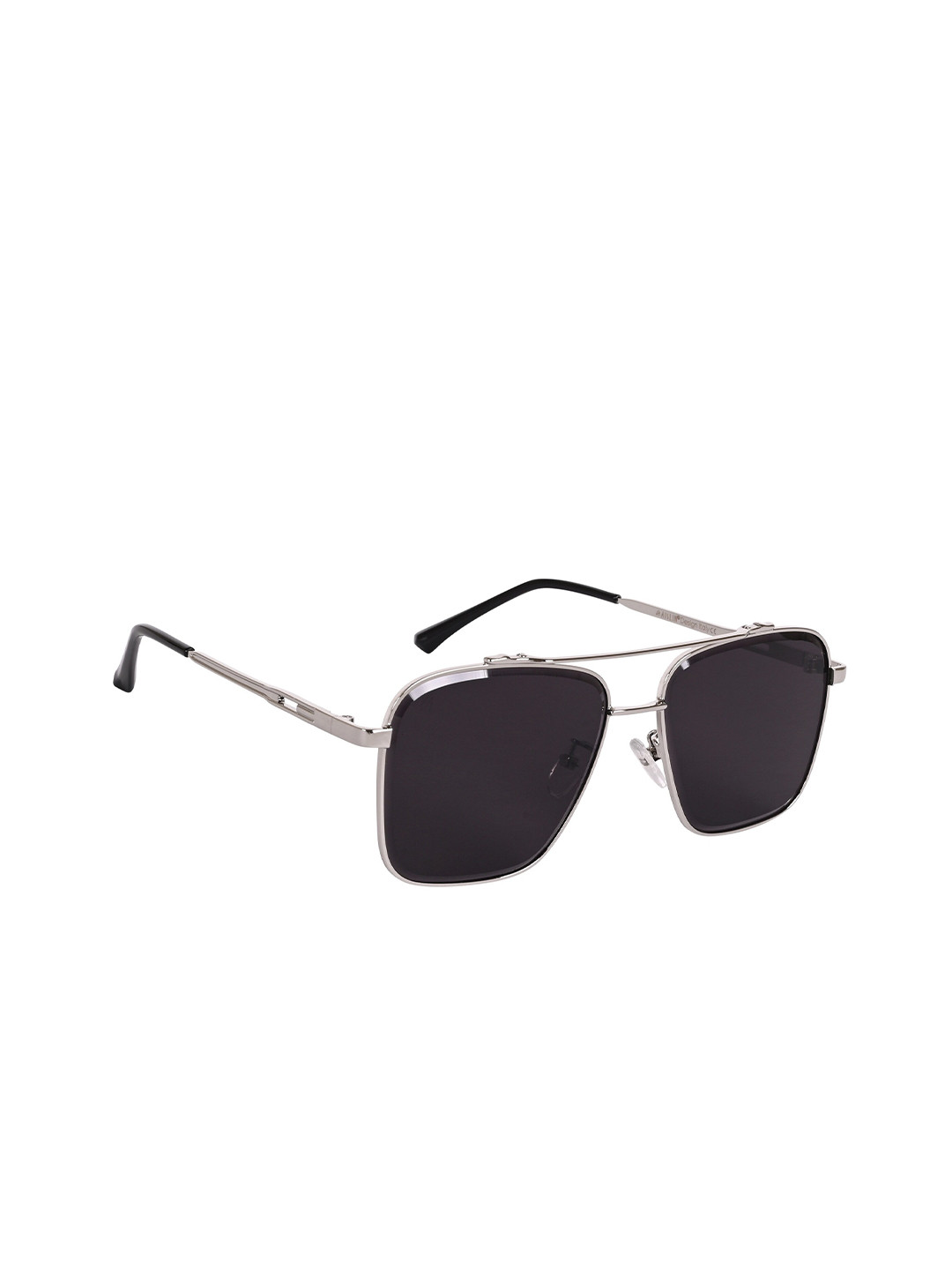 

AISLIN Men Wayfarer Sunglasses with UV Protected Lens ES_12855-91-AS-80674-BLK-STL-WF, Black