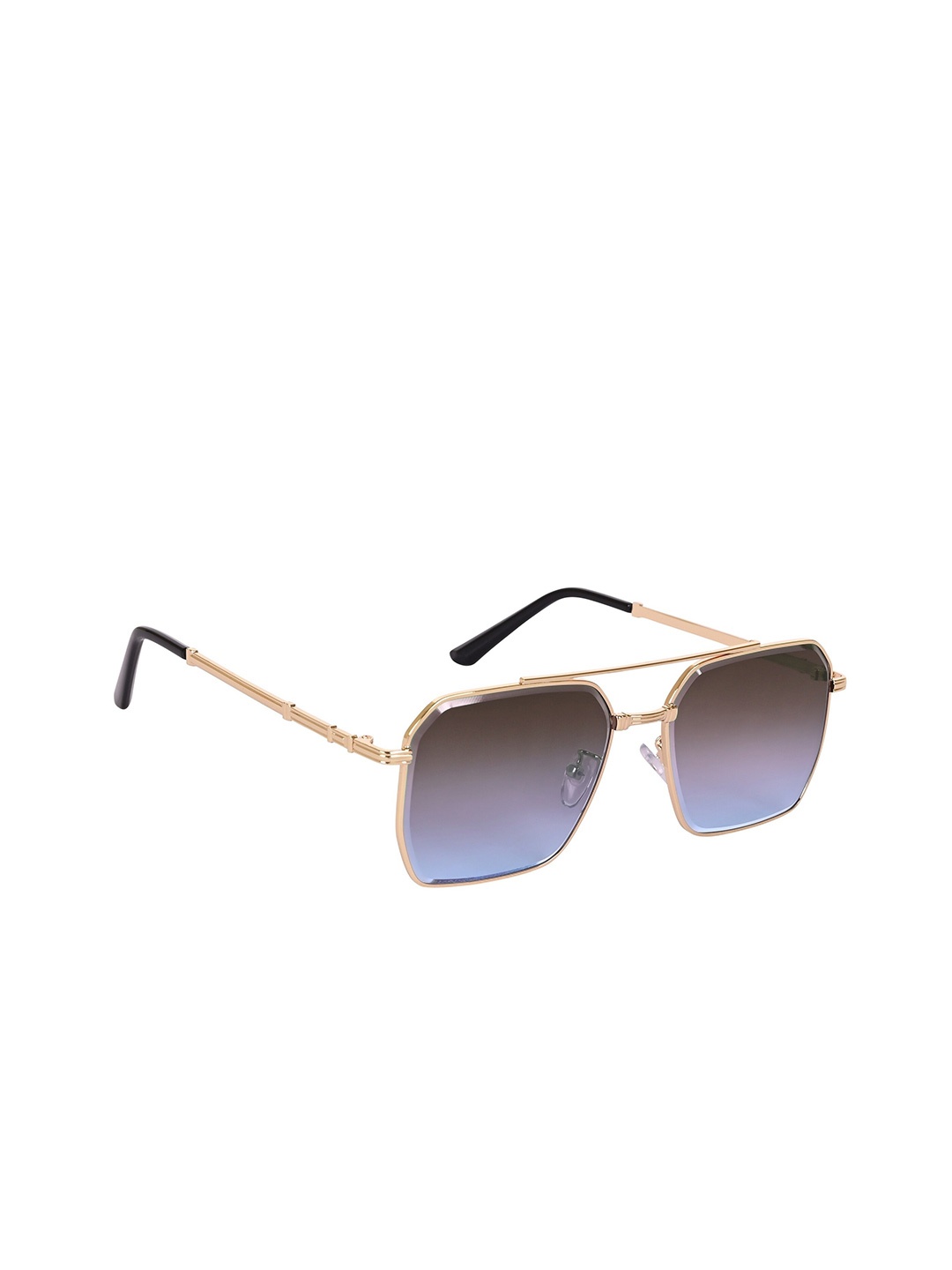 

AISLIN Men Wayfarer Sunglasses with UV Protected Lens ES_12862-91-AS-2325-BRBL-GLD-WFSQ, Brown