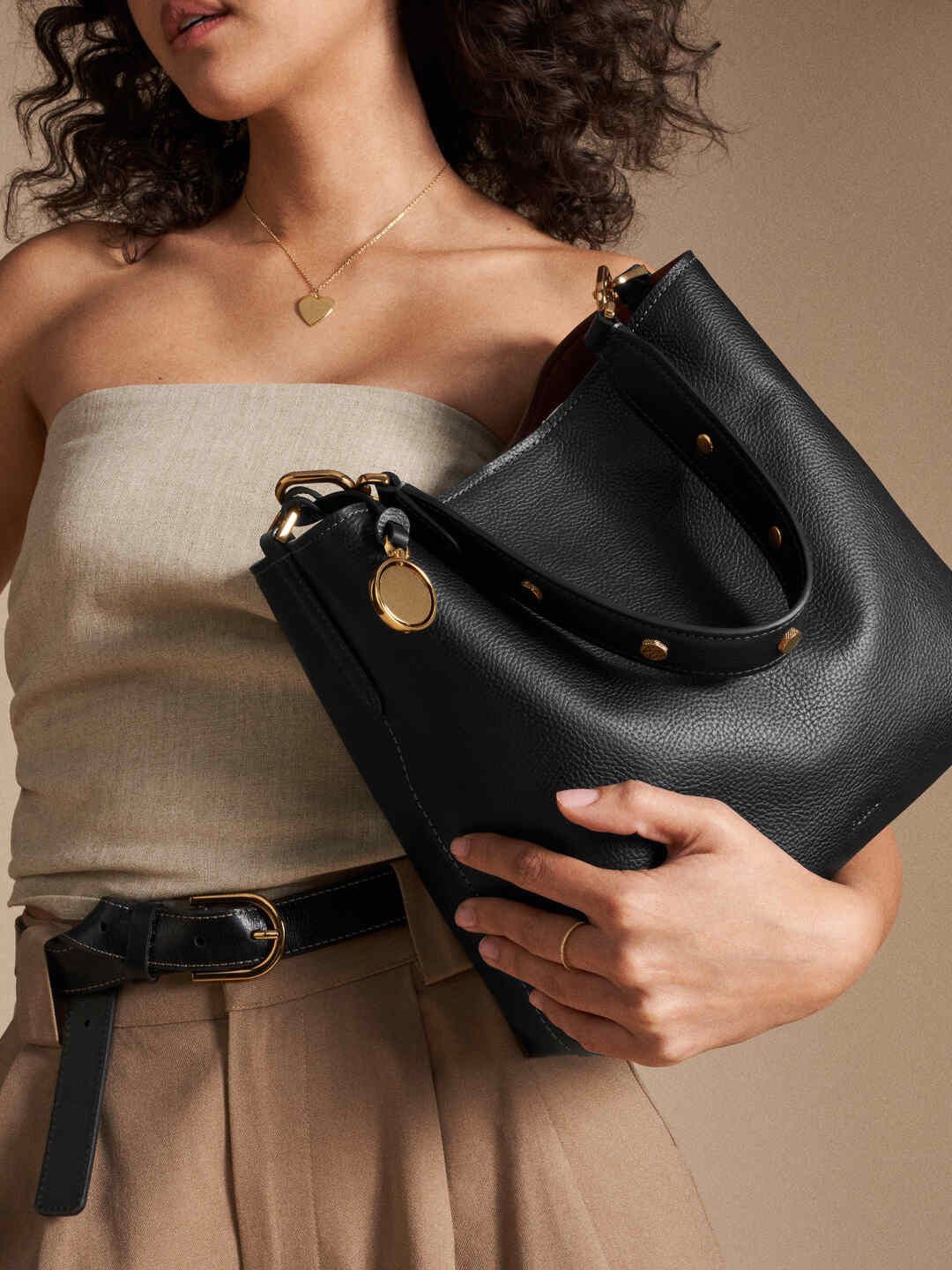 

Fossil Jessie Leather Structured Shoulder Bag, Black
