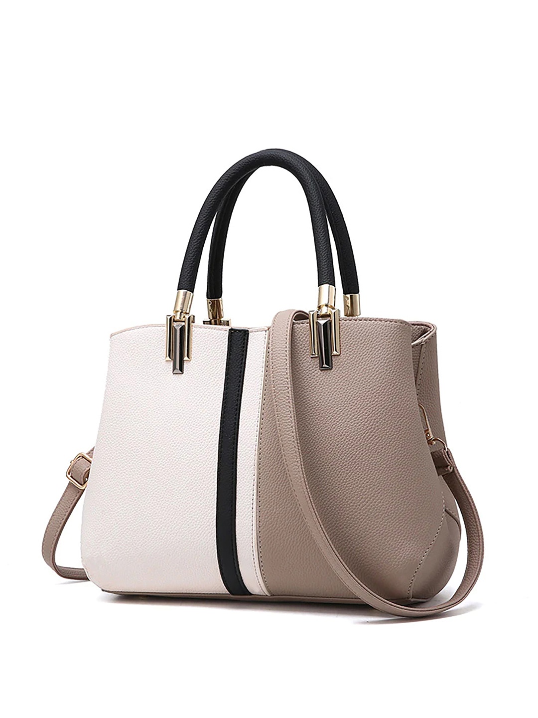 

SYGA Colourblocked Structured Crossbody Handheld Bag, Khaki