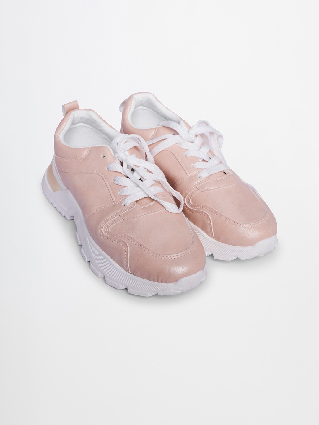 

AND Women Contrast Sole Sneakers, Pink