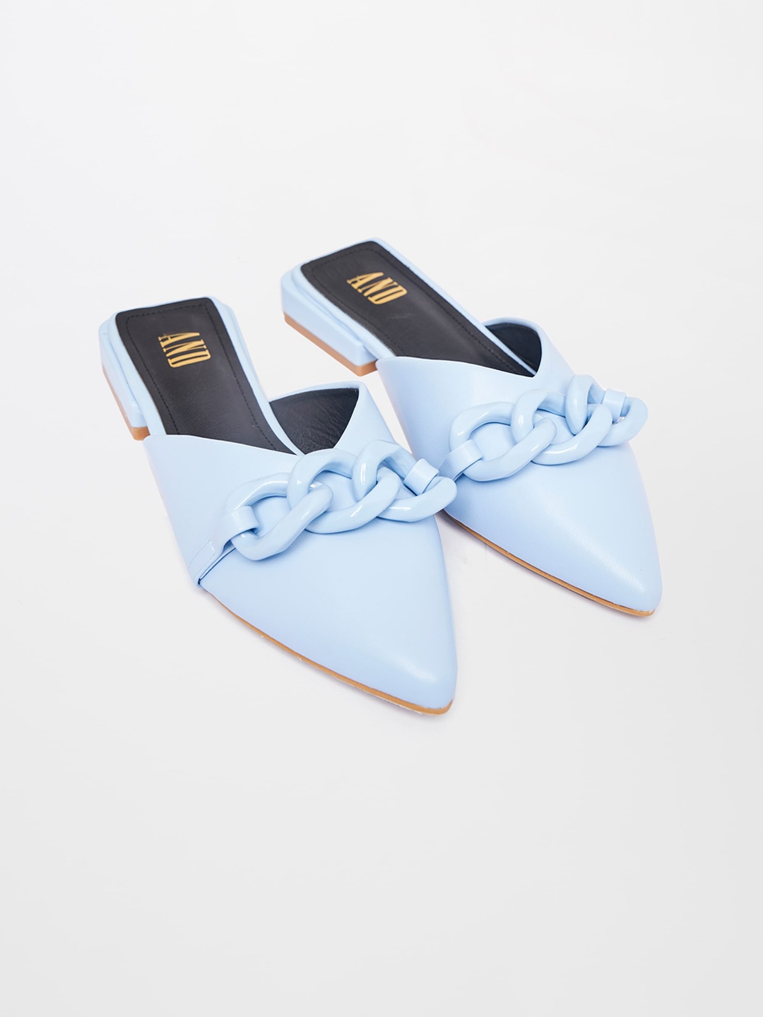 

AND Embellished Mules, Blue